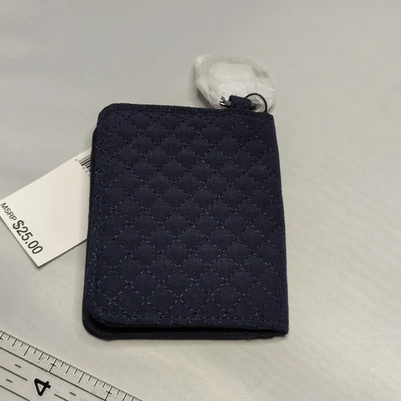 Vera Bradley Iconic Campus Double ID Classic Navy NWT - Picture 5 of 7